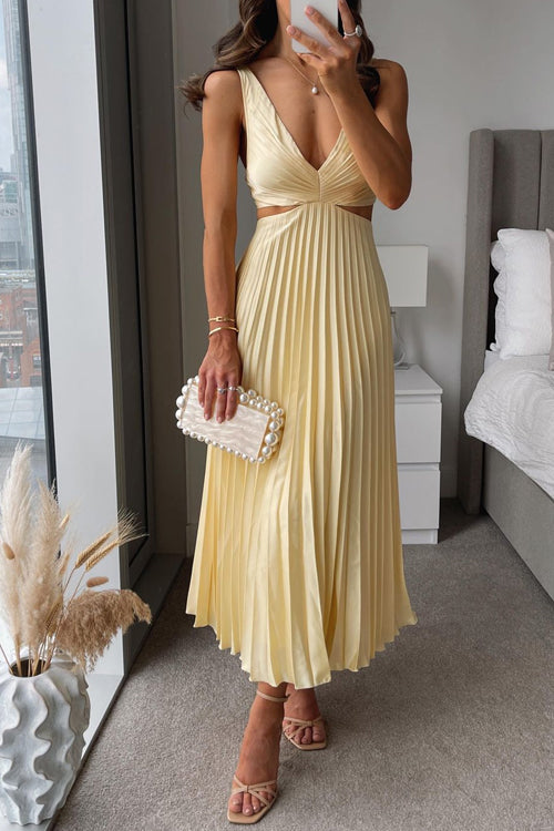 Elsa | Sukienka Maxi Plisowana