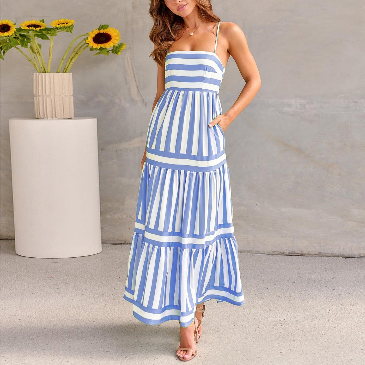 Marisol | Pasiasta Sukienka Maxi