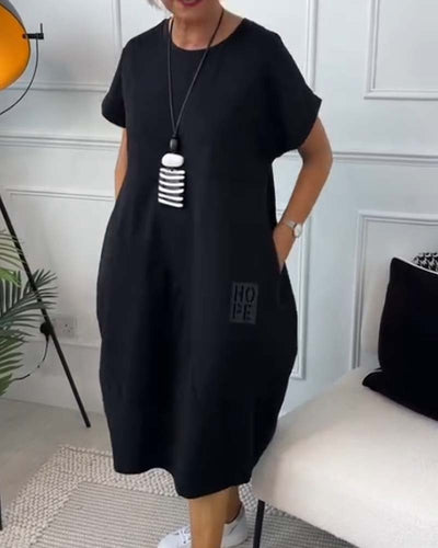 Zuzanna | Letnia Sukienka z Okrągłym Dekoltem