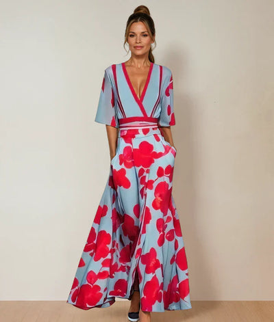 Andrina - Sukienka z eleganckimi rękawami