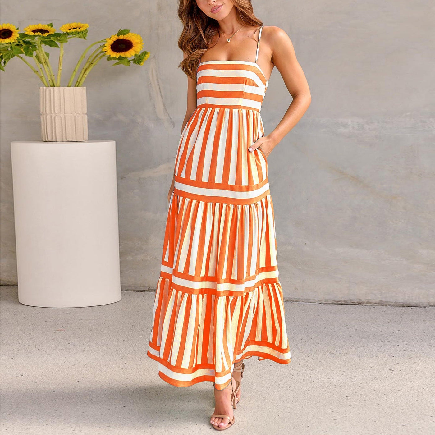 Marisol | Pasiasta Sukienka Maxi