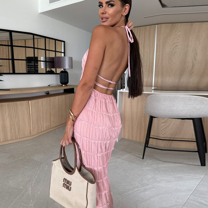 Caroline | Teksturowana Sukienka Maxi