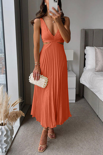 Elsa | Sukienka Maxi Plisowana